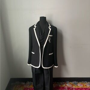 *Special Item* Ralph Lauren Black Blazer with White Trim